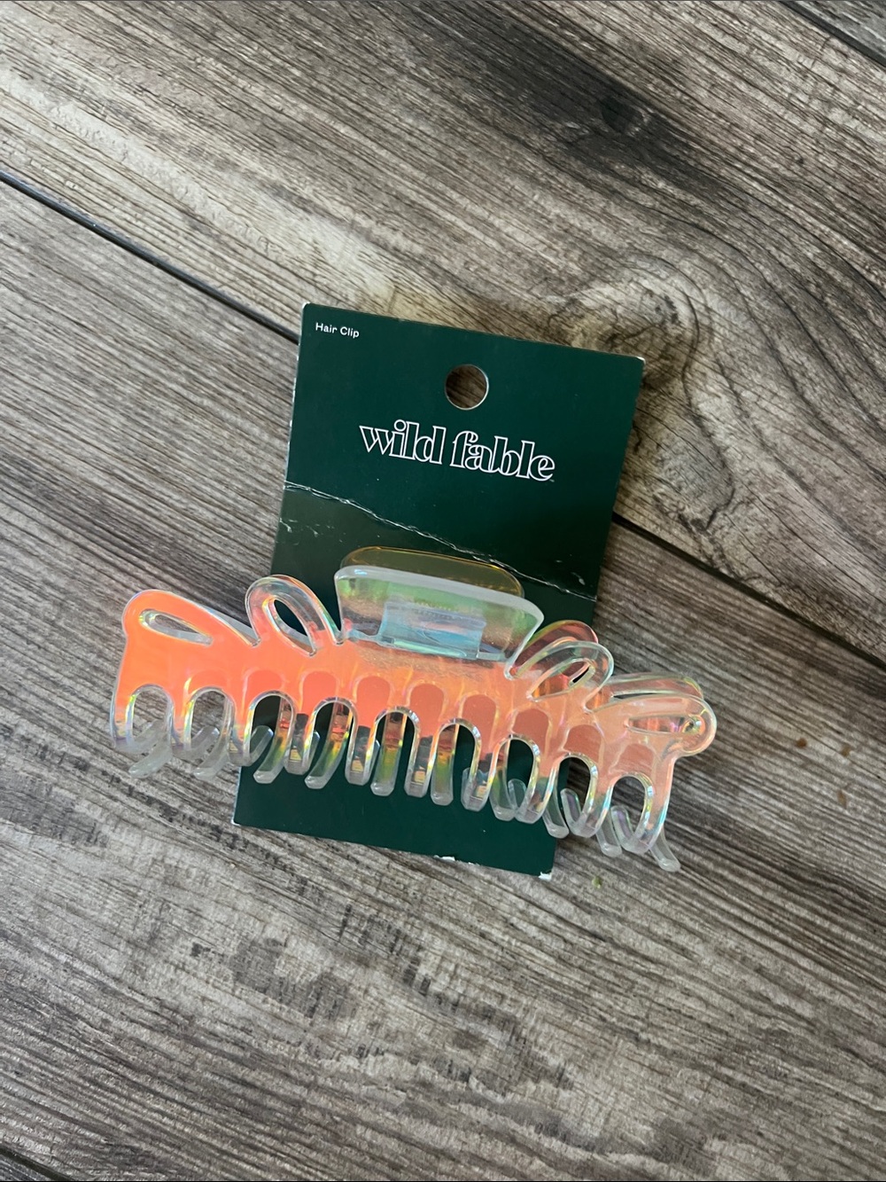 🏅 10/$10 wild fable Kids Iridescent clear Claw Hair Clip